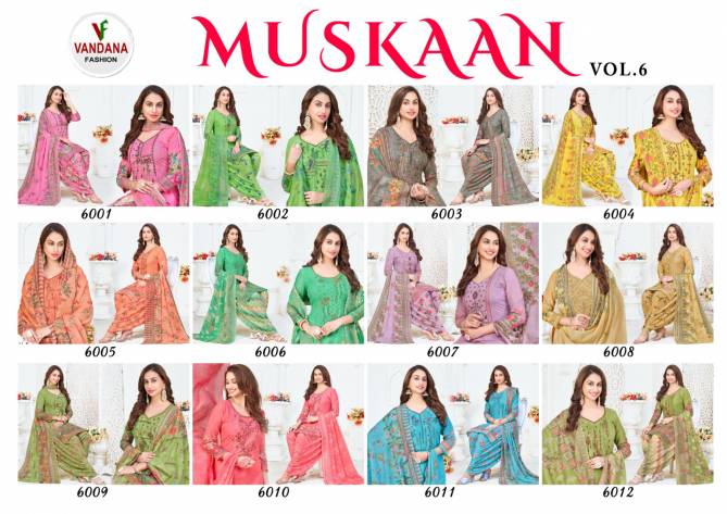 Muskan Vol 6 By Vandana Printed Cotton Dress Materials
